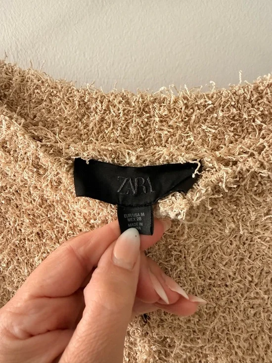 Zara Cropped Shaggy Cardigan - Picture 2 of 2